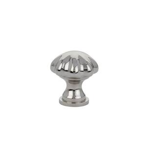 Emtek 86122US14 Traditional 1 1/4" Brass Melon Cabinet Knob in Polished Nickel