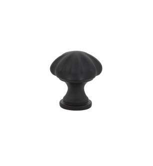 Emtek 86122US19 Traditional 1 1/4" Brass Melon Cabinet Knob in Flat Black
