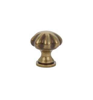 Emtek 86122US7 Traditional 1 1/4" Brass Melon Cabinet Knob in French Antique