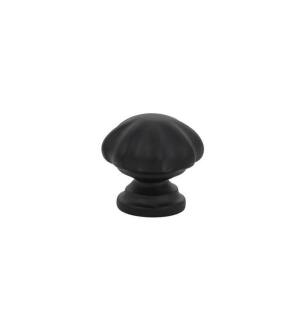 Emtek 86121US19 American Designer 1" Brass Melon Cabinet Knob in Flat Black
