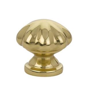 Emtek 86121US3NL American Designer 1" Brass Melon Cabinet Knob in Unlacquered Brass