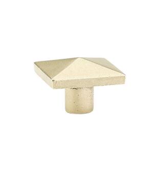 Emtek 86146TWB Rustic Sandcast Bronze 1 5/8" Square Cabinet Knob in Tumbled White Bronze