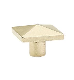 Emtek 86145TWB Rustic Sandcast Bronze 1 1/4" Square Cabinet Knob in Tumbled White Bronze