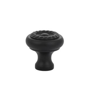 Emtek 86113US19 Traditional 1 1/4" Rope Design Cabinet Knob in Flat Black