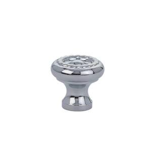 Emtek 86112US26 1" Traditional Rope Cabinet Knob in Polished Chrome