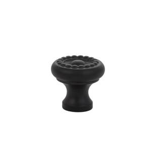 Emtek 86112US19 1" Traditional Rope Cabinet Knob in Flat Black