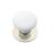 Emtek 86034US14 Porcelain 1 3/4" Ice White Cabinet Knob with Brass Base in Polished Nickel