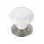 Emtek 86034US15A Porcelain 1 3/4" Ice White Cabinet Knob with Brass Base in Pewter