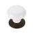 Emtek 86034US10B Porcelain 1 3/4" Ice White Cabinet Knob with Brass Base in Oil Rubbed Bronze