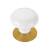 Emtek 86034US7 Porcelain 1 3/4" Ice White Cabinet Knob with Brass Base in French Antique