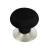 Emtek 86033US15 Porcelain 1 3/4" Ebony Cabinet Knob with Brass Base in Satin Nickel