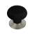 Emtek 86033US15A Porcelain 1 3/4" Ebony Cabinet Knob with Brass Base in Pewter