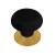 Emtek 86033US7 Porcelain 1 3/4" Ebony Cabinet Knob with Brass Base in French Antique