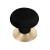 Emtek 86033US4 Porcelain 1 3/4" Ebony Cabinet Knob with Brass Base in Satin Brass