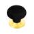 Emtek 86033US3 Porcelain 1 3/4" Ebony Cabinet Knob with Brass Base in Polished Brass