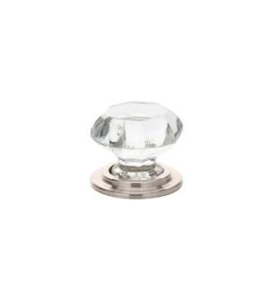Emtek 86028US14 Crystal & Porcelain Old Town 1 3/4" Clear Crystal Cabinet Knob in Polished Nickel