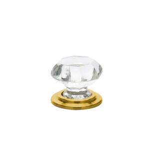 Emtek 86028US7 Crystal & Porcelain Old Town 1 3/4" Clear Crystal Cabinet Knob in French Antique