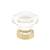 Emtek 86011US4 Crystal & Porcelain Old Town 1 1/4" Clear Crystal Cabinet Knob with Brass Base in Satin Brass