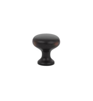 Emtek 86013US10B Traditional 1" Providence Brass Cabinet Knob in Oil Rubbed Bronze