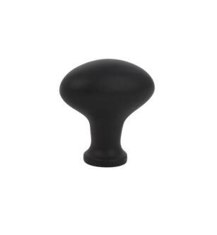 Emtek 86015US19 Traditional 1" Brass Egg Cabinet Knob in Flat Black