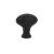 Emtek 86015US19 Traditional 1" Brass Egg Cabinet Knob in Flat Black