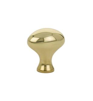 Emtek 86016US3 Traditional 1 1/4" Brass Egg Cabinet Knob in Polished Brass