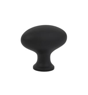 Emtek 86124US19 Traditional 1 3/4" Brass Egg Cabinet Knob in Flat Black