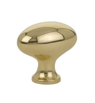 Emtek 86124US3NL Traditional 1 3/4" Brass Egg Cabinet Knob in Unlacquered Brass