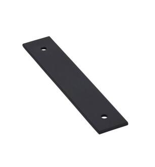 Emtek 86435US19 5 3/16" Art Deco Rectangular Backplate for Cabinet Pull in Flat Black