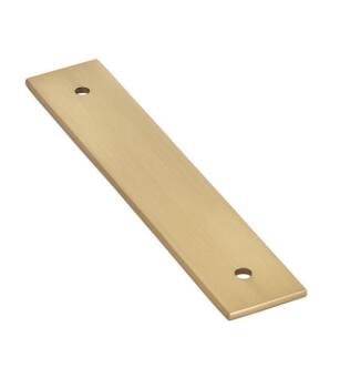 Emtek 86435US4 5 3/16" Art Deco Rectangular Backplate for Cabinet Pull in Satin Brass