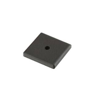 Emtek 86342FB 1 1/4" Sandcast Bronze Square Backplate for Cabinet Knob in Flat Black Bronze