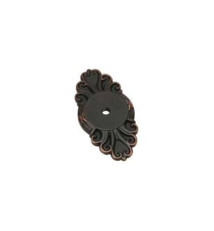 Emtek 86293US10B 2 1/2" Ribbon and Reed Backplate for Cabinet Knob in Oil Rubbed Bronze