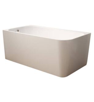Fleurco BKA5929R-18 Aria Kapelle 59" Corner Acrylic Soaker Bathtub with Right Drain Placement in White