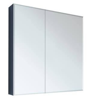 Fleurco MCB3121B-11 Luna 31" Wall Mount Recessed Off Centered Door Split 1/2" Bevel Medicine Cabinet in Chrome