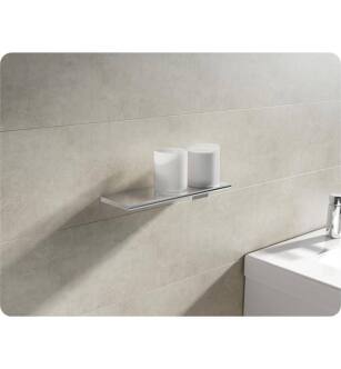 Fleurco VMODSGP-80-R Veritas Mod 11 1/4" Wall Mount Square Shelf with Round Tumbler and Soap Dispenser