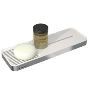 Fleurco VD1304-18-11 Domus 12 5/8" Wall Mount Shower Shelf in Chrome/White