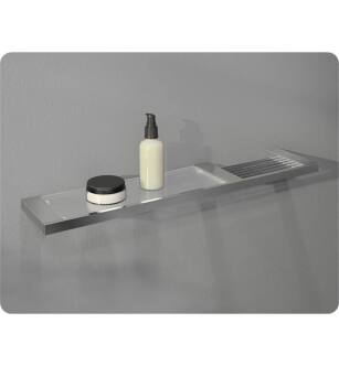 Fleurco VPGS52-11-80 Veritas Premiere 20 1/2" Wall Mount Soap Rack with Glass Shelf in Chrome/Mist Glass