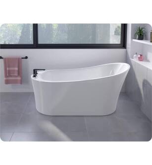 Fleurco BZCO6731-18 Opus Concerto Grande 66 7/8" Acrylic Freestanding Oval Bathtub in White