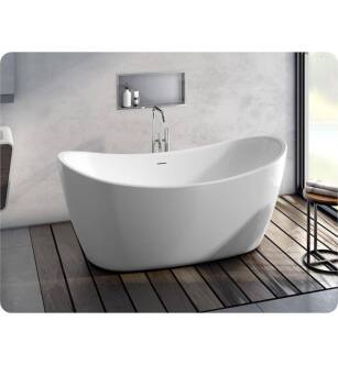 Fleurco BZAR6731-18 Opus Arpeggio Grande 66 7/8" Acrylic Freestanding Oval Bathtub in White