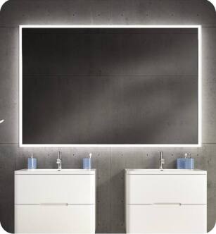 Fleurco MHA6036 HALO Mirror 60" W x 36" H with Defogger and Light