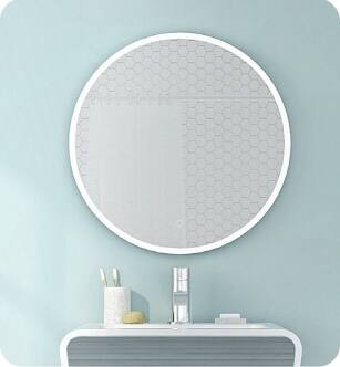 Fleurco MHAR2424 HALO Round Mirror 24" W x 24" H with Defogger and Lighting