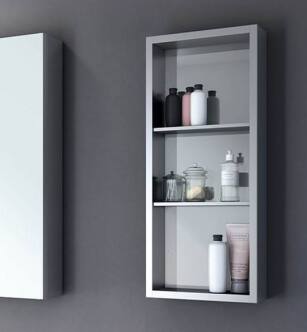 Fleurco MCND1236-11 36" Wall Mount Medicine Cabinet in Chrome without Mirror