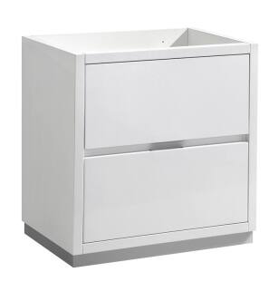 Fresca FCB8430WH Valencia 30" Glossy White Free Standing Modern Bathroom Cabinet