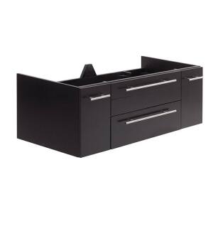Fresca FCB6148ES-UNS-D Lucera 48" Espresso Wall Hung Double Undermount Sink Modern Bathroom Cabinet