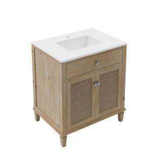 Fresca FCB4530SFIR-U Cora 30" Freestanding Bathroom Cabinet with Top And Sink in Sunlit Fir