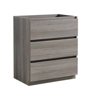 Fresca FCB9330MGO Lazzaro 30" Gray Wood Free Standing Modern Bathroom Cabinet