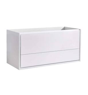 Fresca FCB9248WH Catania 48" Glossy White Wall Hung Modern Bathroom Cabinet