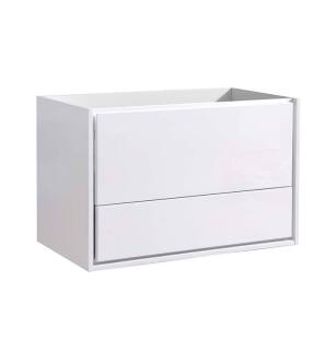 Fresca FCB9236WH Catania 36" Glossy White Wall Hung Modern Bathroom Cabinet