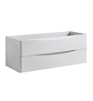 Fresca FCB9048WH Tuscany 48" Glossy White Wall Hung Modern Bathroom Cabinet