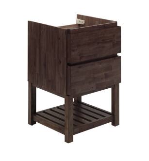 Fresca FCB3124ACA-FS Formosa 24" Floor Standing Open Bottom Modern Bathroom Cabinet in Acacia